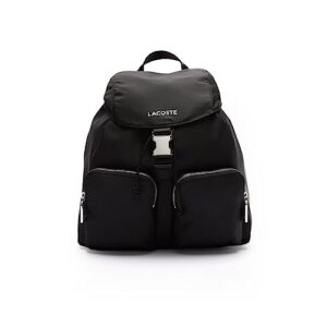 lacoste women's nylon backpack, black, one size