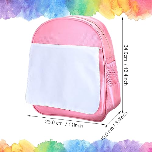 Frienda Custom Personalized Sublimation Backpack Preschool Kindergarten Kid Toddler School Backpacks for Girls Boys, 13.3 x 10.6 Inch (Pink)