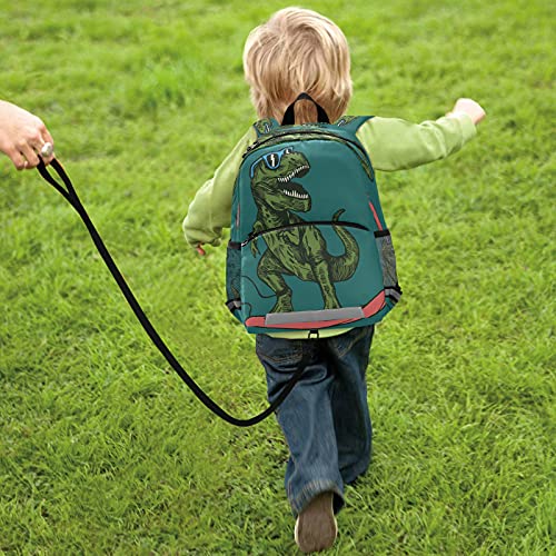 Kids Backpack Skateboard Tyrannosaurus Dinosaur Kindergarten School Bag for Toddler Girls Boys One Size