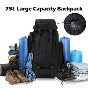 CLINFISH 70L Camping Backpack Hiking Backpack Lightweight Large Packable Bag Waterproof Backpack Travel Outdoor Hiking Daypacks