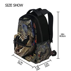 Kcldeci Dinosaur Backpack Kids Backpacks Dino Monster School Bookbag School Bag Book Bags Travel Daypack Shoulder Bag