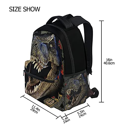 Kcldeci Dinosaur Backpack Kids Backpacks Dino Monster School Bookbag School Bag Book Bags Travel Daypack Shoulder Bag