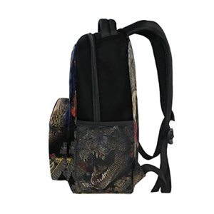 Kcldeci Dinosaur Backpack Kids Backpacks Dino Monster School Bookbag School Bag Book Bags Travel Daypack Shoulder Bag