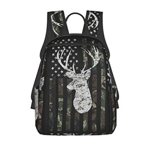 niyoung deer camo camouflage american flag hunting casual backpck big capacity anti-theft multipurpose bookbag backpack multipurpose rucksacks for teenage