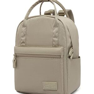 HotStyle 8811s+ Fashion Mini Backpack, Women' Small Backpacking Purse, Pastel Khaki