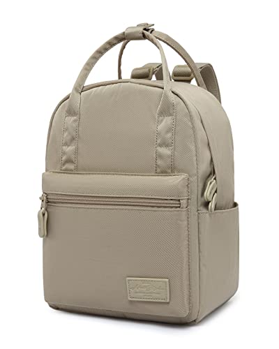 HotStyle 8811s+ Fashion Mini Backpack, Women' Small Backpacking Purse, Pastel Khaki