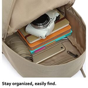 HotStyle 8811s+ Fashion Mini Backpack, Women' Small Backpacking Purse, Pastel Khaki