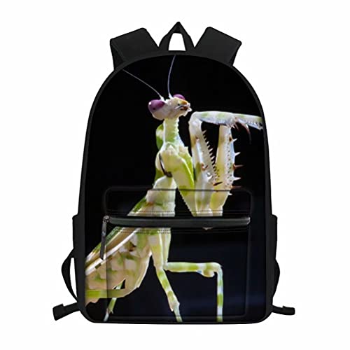 Cumagical Praying Mantis School Backpack for Boys/Girls/Kids Fashion Student Bookbags Casual Daypack Children Rucksack