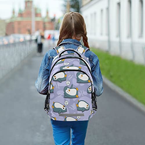 Animal Cute Lazy Penguin Backpacks Travel Laptop Daypack School Book Bag for Men Women Teens Kids
