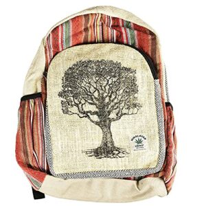 threadheads himalayan hemp tree silhouette backpack - 12"x16"