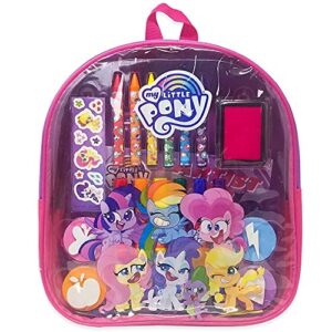 leap year my little pony art & activity backpack | resealable, zipper backpack with adjustable straps | travel ready activities