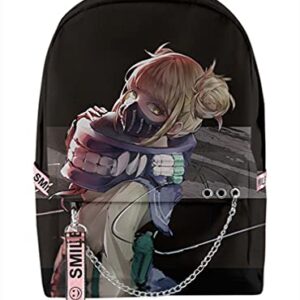 XIXISA 17" Anime My Hero Academia Backpack MHA Himiko Toga Laptop Backpacks (Himiko Toga)