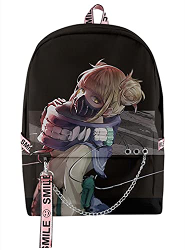 XIXISA 17" Anime My Hero Academia Backpack MHA Himiko Toga Laptop Backpacks (Himiko Toga)