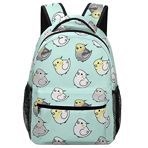 Cute Cockatiel Birds Travel Backpack Casual Sports Bag Oxford cloth suitable For Study Shopping traveling camping