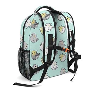 Cute Cockatiel Birds Travel Backpack Casual Sports Bag Oxford cloth suitable For Study Shopping traveling camping