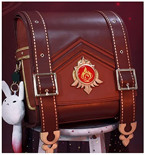 BoerMee Genshin Impact Cosplay Backpack Klee Bag Travel Bags Klee Cosplay Costume Props Plush Toy Pillow (Backpack)