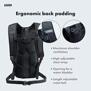AARON Backpack – Backpack with Rain Cover, Ergonomic Back Padding, Women's and Men's Bicycle Backpack, Ideal as a Hiking Backpack or Ski Backpack in