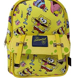 KBNL SpongeBob SquarePants 11" Faux Leather Mini Backpack Yellow