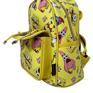 KBNL SpongeBob SquarePants 11" Faux Leather Mini Backpack Yellow