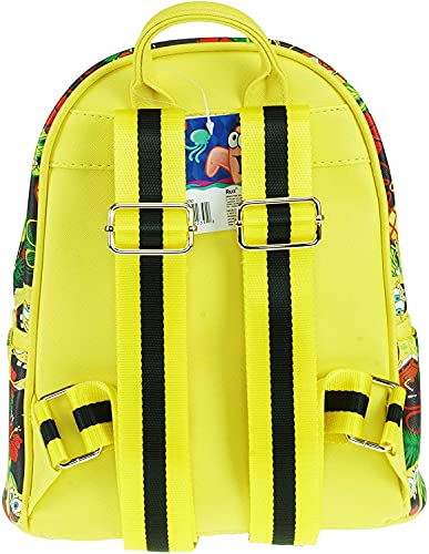 KBNL SpongeBob SquarePants 11" Faux Leather Mini Backpack Yellow