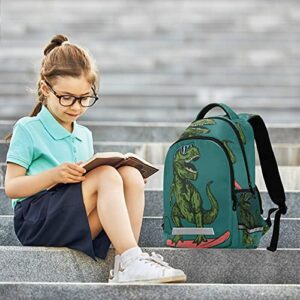 Backpack Bookbag School Bag Skateboard Dinosaur Travel Bag for Girls Boys Teen