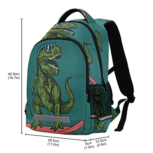 Backpack Bookbag School Bag Skateboard Dinosaur Travel Bag for Girls Boys Teen