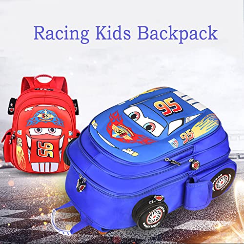 Patogracios Toddler Kids Backpack for Boys Cartoon Car style Kindergarten Child Snack School Bag Red