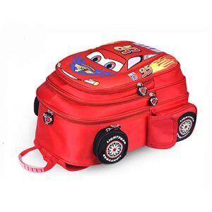 Patogracios Toddler Kids Backpack for Boys Cartoon Car style Kindergarten Child Snack School Bag Red