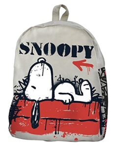 peanuts snoopy dog canvas casual gym travel daypack backpack