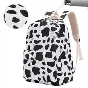 Sunborls Backpack for Teen Girls Lightweight High-capacity Middle Student Bookbag Women Backpack With Lunch bag Pencil Bags Student Bookbags 3Pcs(cute cow pattern)