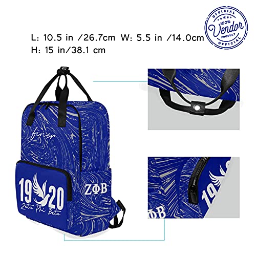 BBGreek Zeta Phi Beta Sorority Paraphernalia - Abstract - Book Bag - Official Vendor