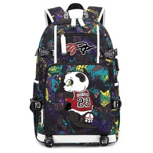 fanwenfeng basketball legend never ends multifunction backpack travel laptop daypack fans bag for men women (style 9)
