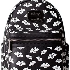 LOUNGEFLY X LASR Exclusive Disney Totally Batty Mickey Bat AOP Mini Backpack