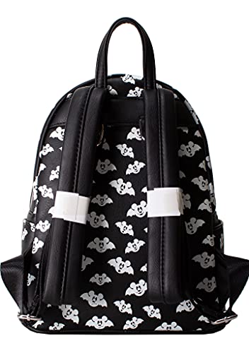 LOUNGEFLY X LASR Exclusive Disney Totally Batty Mickey Bat AOP Mini Backpack