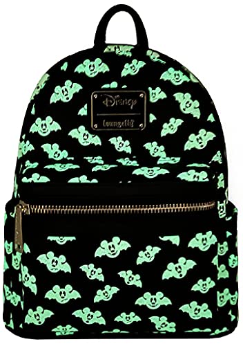 LOUNGEFLY X LASR Exclusive Disney Totally Batty Mickey Bat AOP Mini Backpack