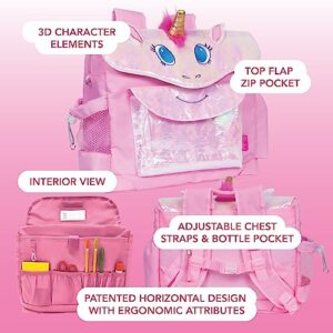 Bixbee Kids Backpack, Pink Unicorn Bookbag for Girls & Boys Ages 5-7 | Daycare, Preschool, Elementary School Bag for Kids | Easy to Carry & Water Resistant