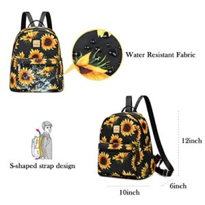 Cusangel Small Backpack Purse, Mini Backpack Purse for Women Girls, Sunflower Backpack for Mothers Day Birthday Gifts