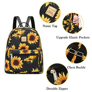 Cusangel Small Backpack Purse, Mini Backpack Purse for Women Girls, Sunflower Backpack for Mothers Day Birthday Gifts