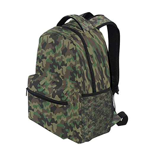 AUUXVA Military Camo Camouflage School Backpack for Kids Boys,Cool Army Laptop Backpack Student College School Bag Bookbag for Primary Junior High School, Casual Travel Camping Hiking Daypack