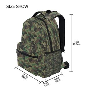 AUUXVA Military Camo Camouflage School Backpack for Kids Boys,Cool Army Laptop Backpack Student College School Bag Bookbag for Primary Junior High School, Casual Travel Camping Hiking Daypack