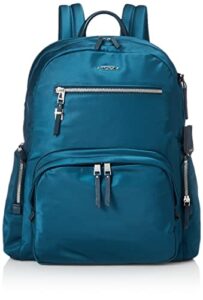 tumi - voyageur carson laptop backpack - 15 inch computer bag for women - dark turquoise
