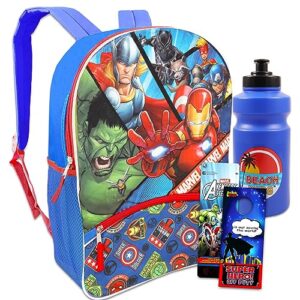 marvel avengers backpack set for kids - school supplies bundle with superhero backpack plus avengers stickers and more (superhero backpacks for boys)
