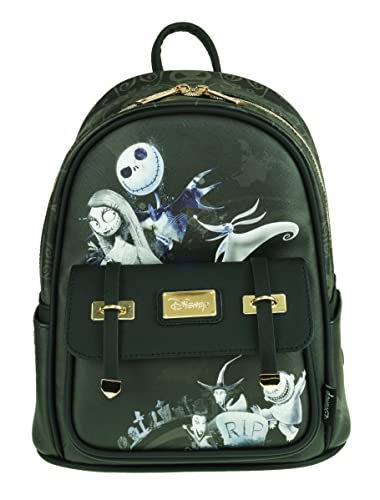 Nightmare Before Christmas 11 inches Vegan Leather Mini Backpack - A21950, Multicoloured