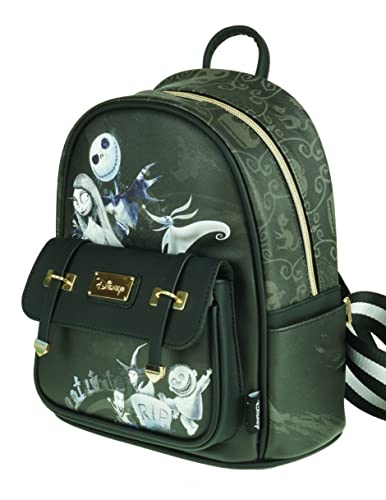 Nightmare Before Christmas 11 inches Vegan Leather Mini Backpack - A21950, Multicoloured