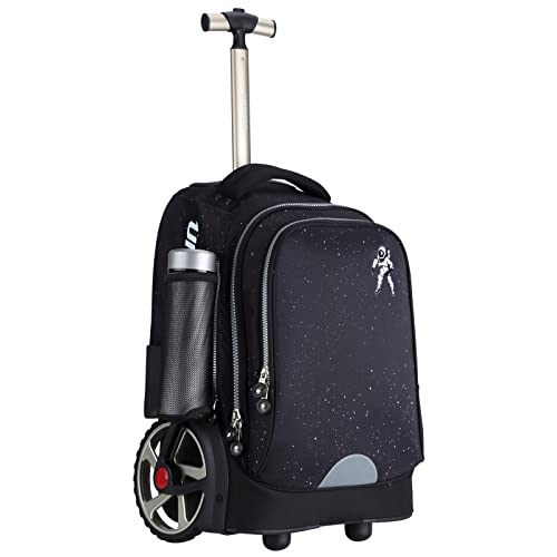 UNIKER Rolling Laptop Bag for 14 Inch Laptop,19 Inch Roller Bookbag for Teens,Roller Travel Bag,Wheeled Bookbag High School,Trolley School Bag,Schoolbag with Wheels Spacewalk