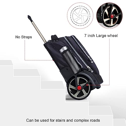 UNIKER Rolling Laptop Bag for 14 Inch Laptop,19 Inch Roller Bookbag for Teens,Roller Travel Bag,Wheeled Bookbag High School,Trolley School Bag,Schoolbag with Wheels Spacewalk