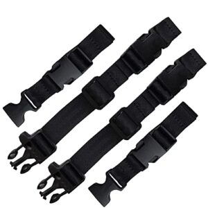 hdhyk 2 pack nylon universal backpack chest strap-3/4 inch webbing chest belt-adjustablebackpack sternum strap (black)