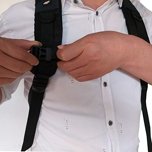 HDHYK 2 Pack Nylon Universal Backpack Chest Strap-3/4 Inch Webbing Chest Belt-AdjustableBackpack Sternum Strap (Black)