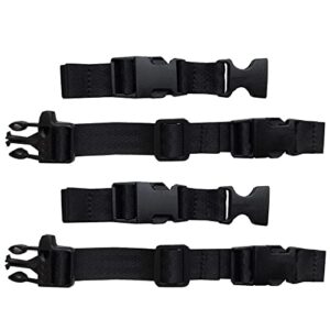 HDHYK 2 Pack Nylon Universal Backpack Chest Strap-3/4 Inch Webbing Chest Belt-AdjustableBackpack Sternum Strap (Black)