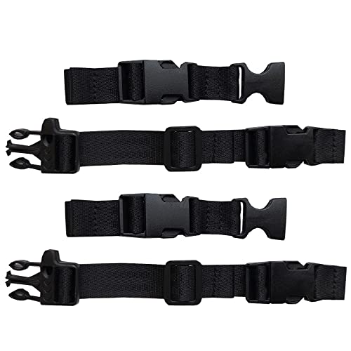 HDHYK 2 Pack Nylon Universal Backpack Chest Strap-3/4 Inch Webbing Chest Belt-AdjustableBackpack Sternum Strap (Black)